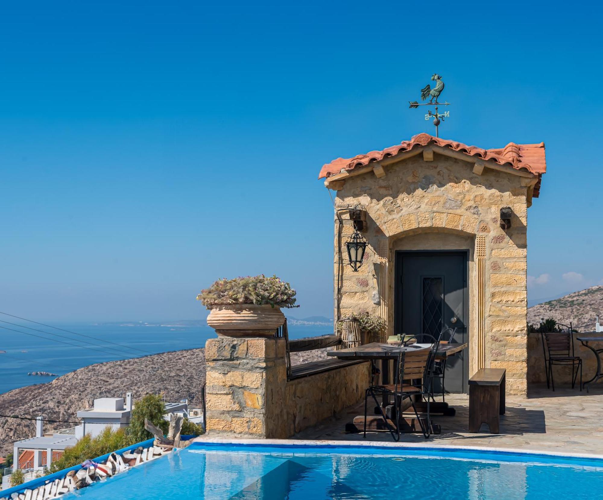 Four Seasons Stonework Castle Villa Lagonisi Buitenkant foto